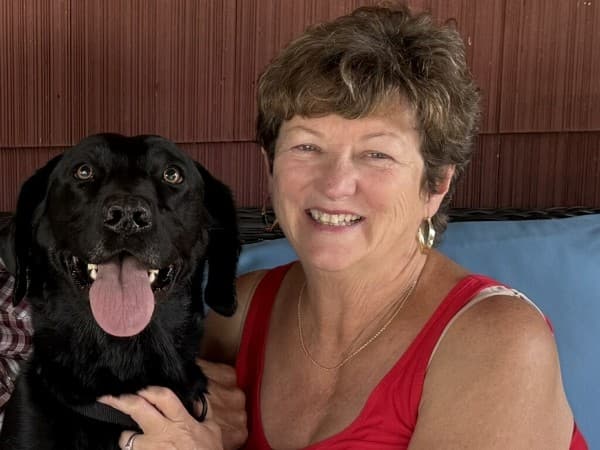 Karen Sullivan with her dog
